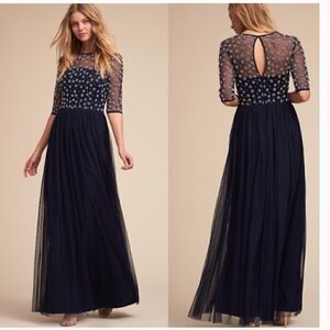 BHLDN Navy Rowan Dress
